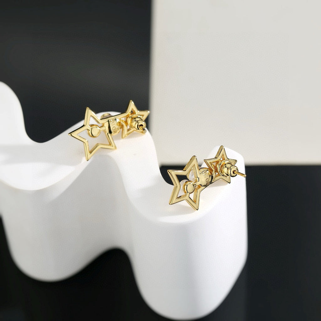 Dior Open Star Drop Earrings - product image 6