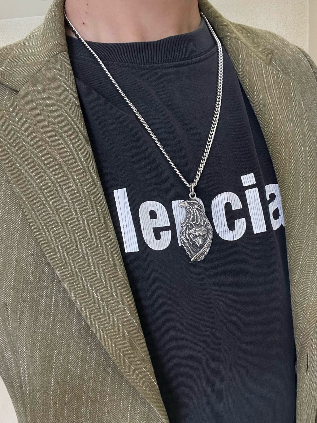Gucci Anger Forest Interlocking G Antiqued Chain Necklace - album image 8