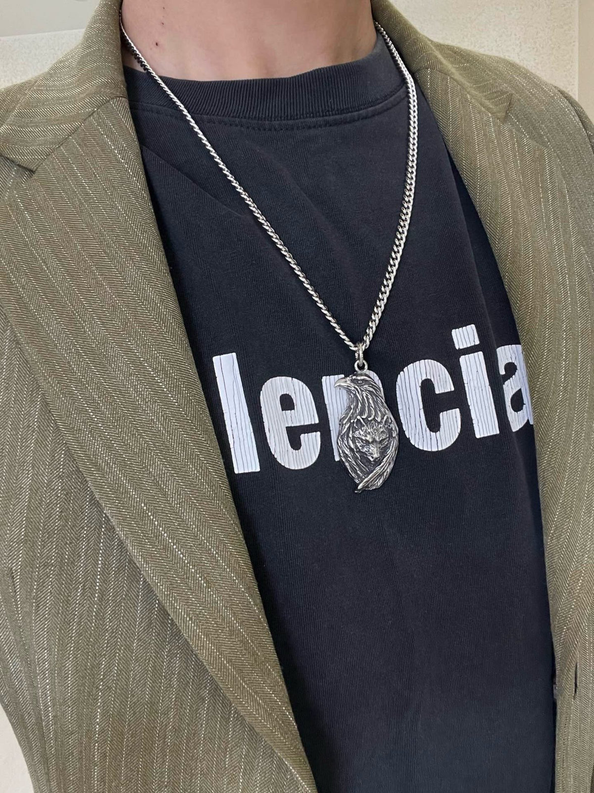 Gucci Anger Forest Interlocking G Antiqued Chain Necklace - album image 8