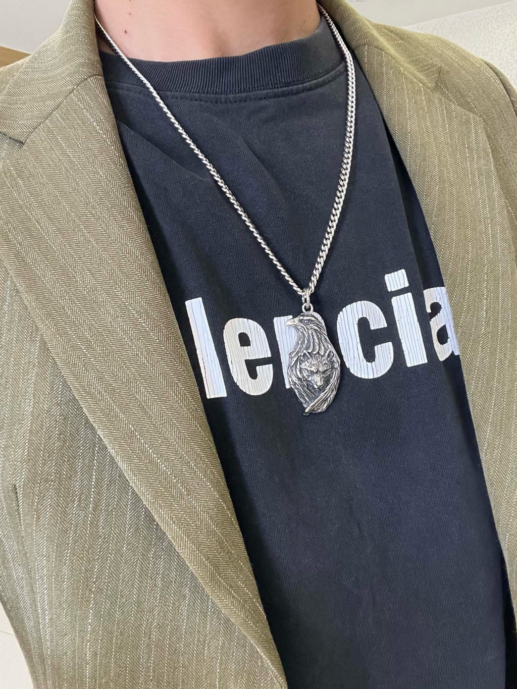 Gucci Anger Forest Interlocking G Antiqued Chain Necklace - album image 6
