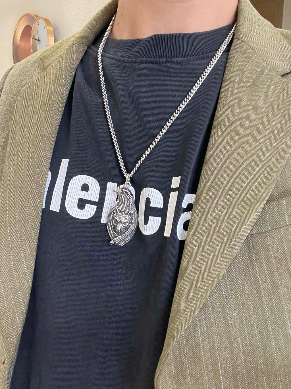 Gucci Anger Forest Interlocking G Antiqued Chain Necklace - album image 3