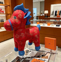 Hermès Red and Blue Patterned Horse Plush Toy - album image 1