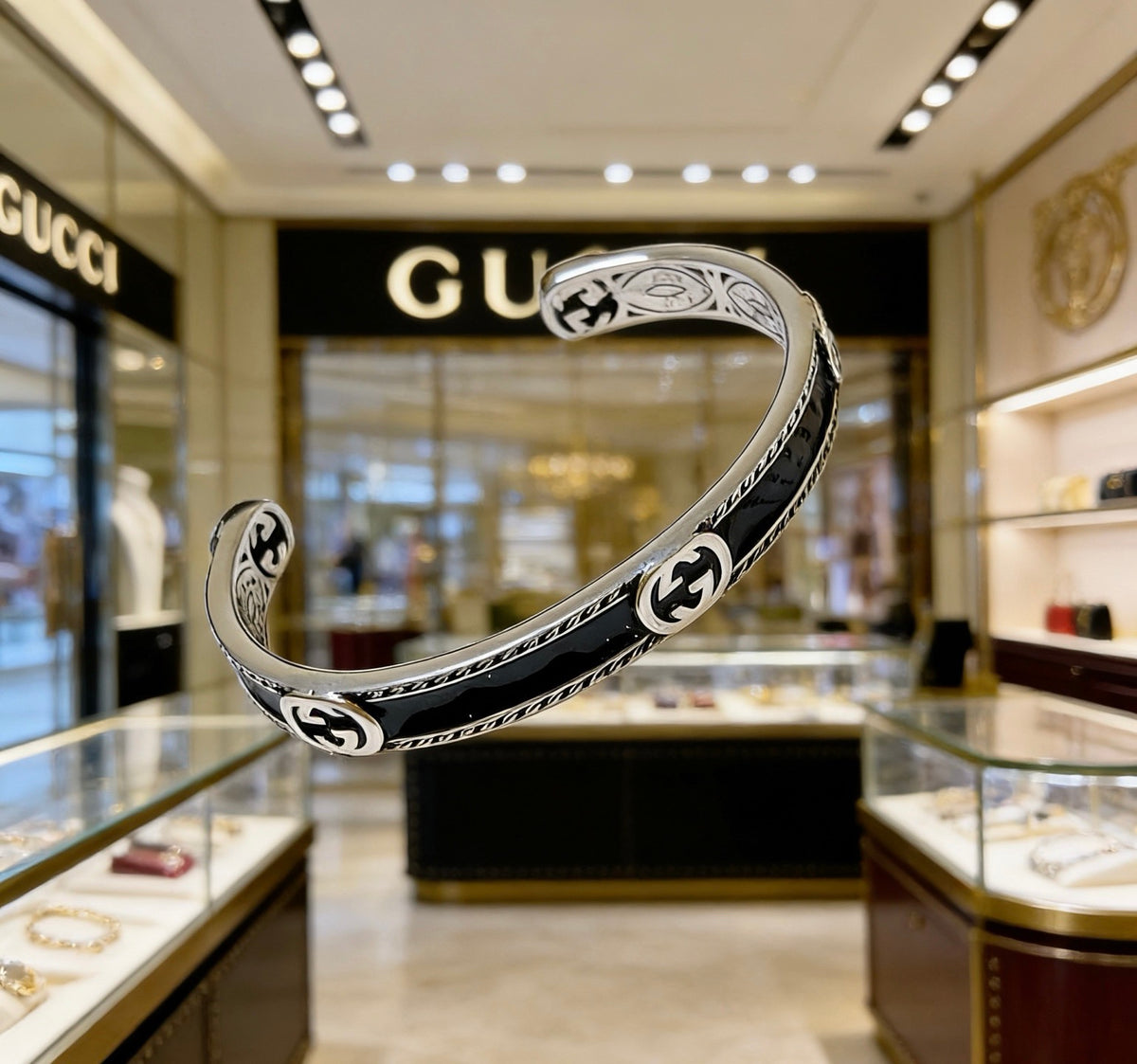 Gucci Anger Forest Interlocking G Antiqued Bangle - album image 2
