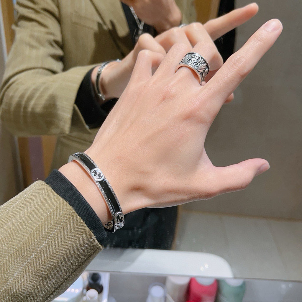 Gucci Anger Forest Interlocking G Antiqued Bangle - album image 3