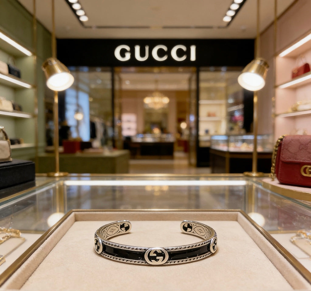 Gucci Anger Forest Interlocking G Antiqued Bangle - album image 5