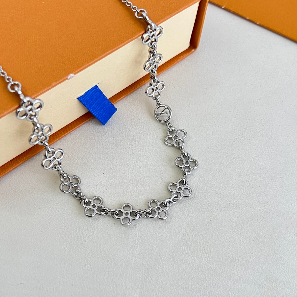 Louis Vuitton Silver-Tone Flower Charm Bracelet - album image 4