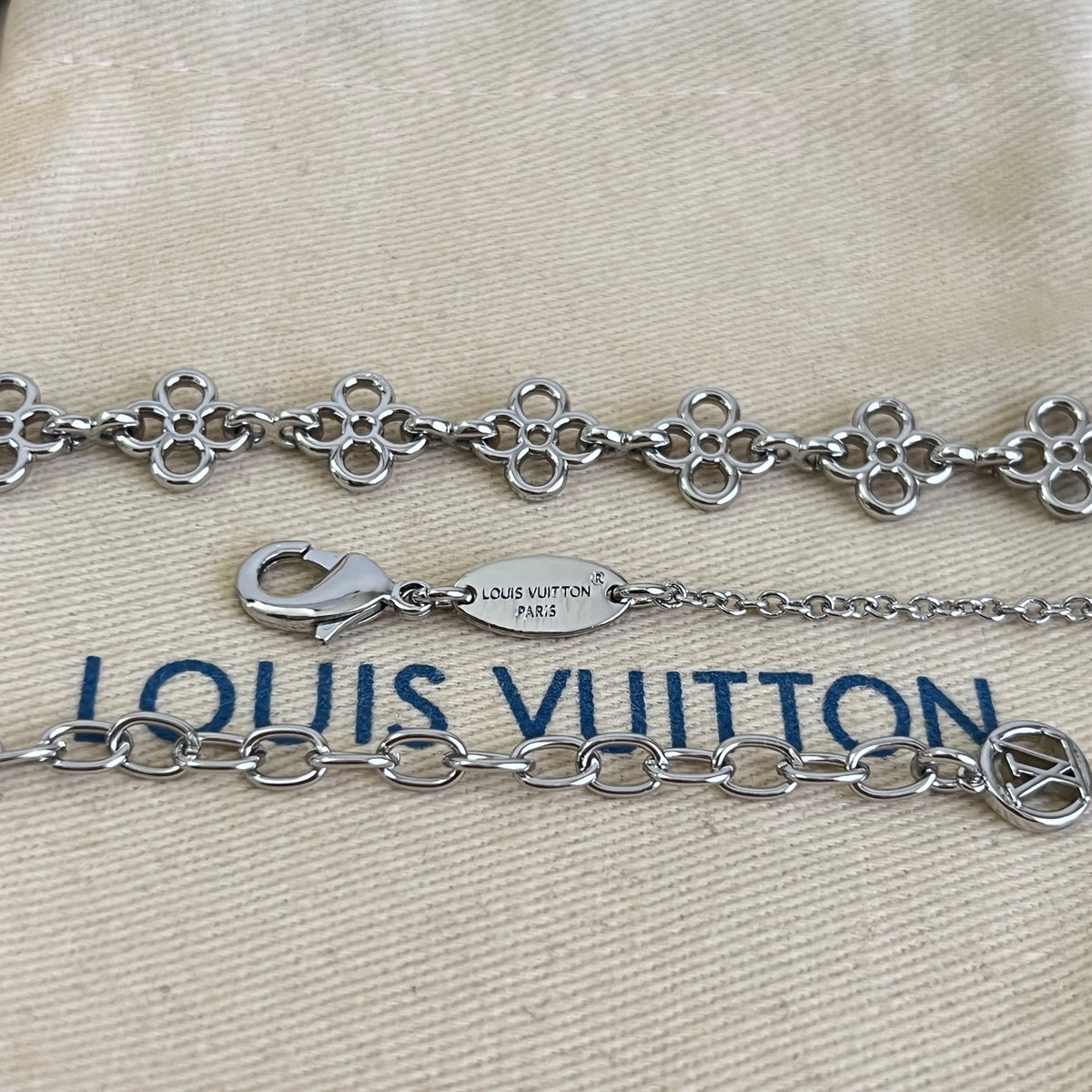 Louis Vuitton Silver-Tone Flower Charm Bracelet - album image 6
