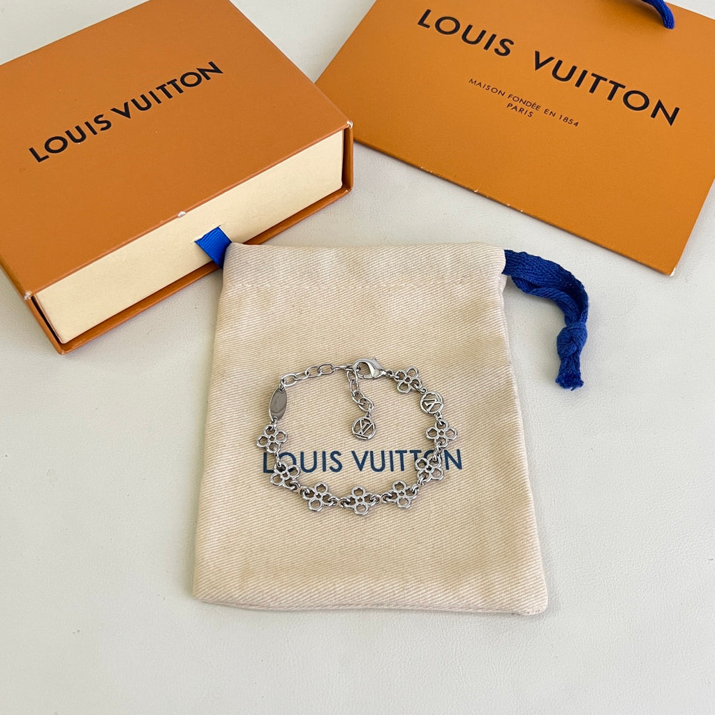 Louis Vuitton Silver-Tone Round-End Open Bangle - album image 1