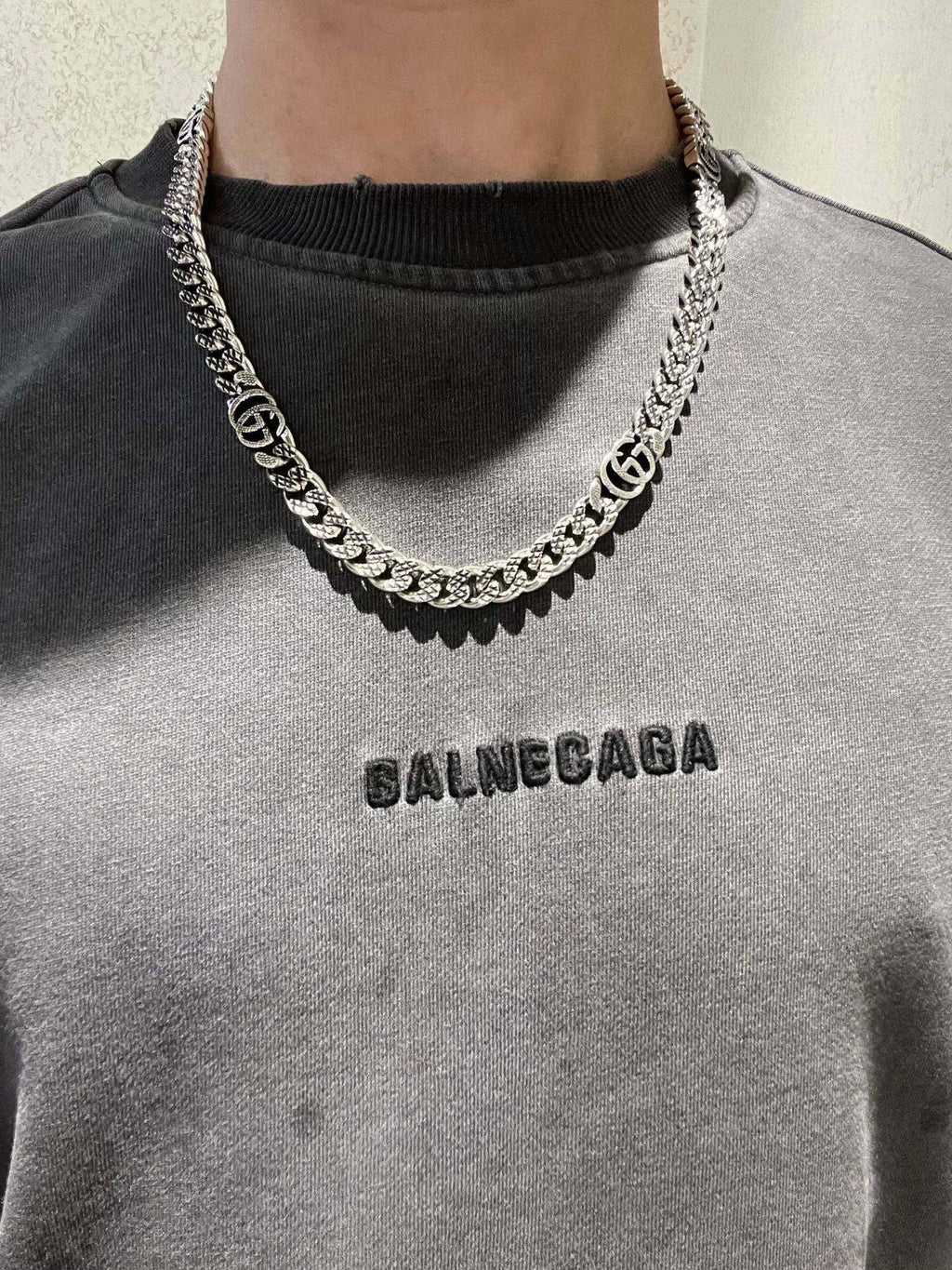 Gucci Anger Forest Interlocking G Antiqued Chain Necklace - album image 9