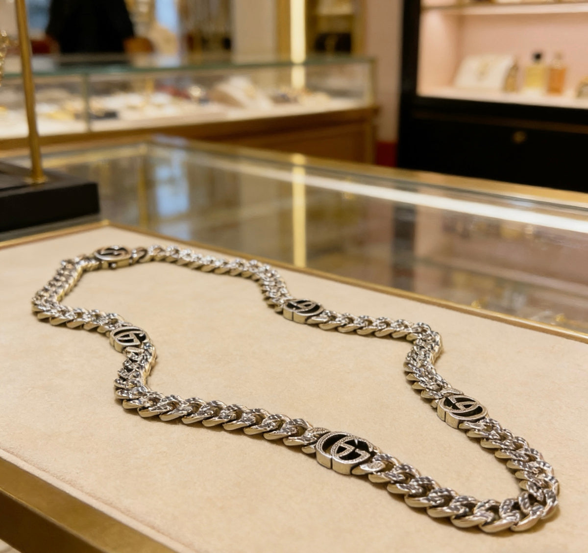 Gucci Anger Forest Interlocking G Antiqued Chain Necklace - album image 7