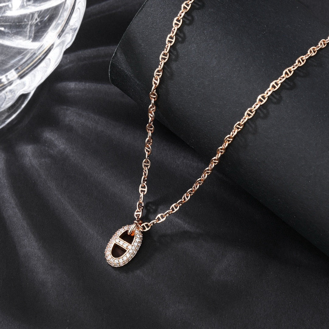 Hermès Silver and Rose Gold-Tone Anchor Pendant Necklace - album image 3