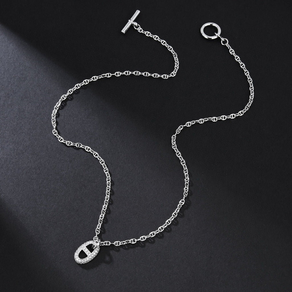 Hermès Silver and Rose Gold-Tone Anchor Pendant Necklace - album image 6