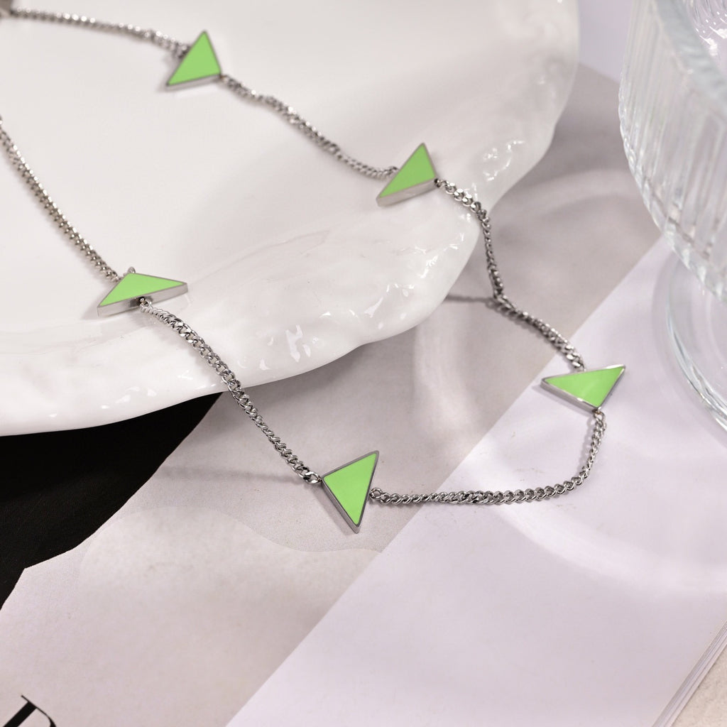Prada Geometric Triangle Pendant Necklace - album image 4