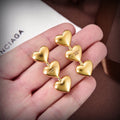 Balenciaga Gold-Tone Heart Stud Earrings - album image 1