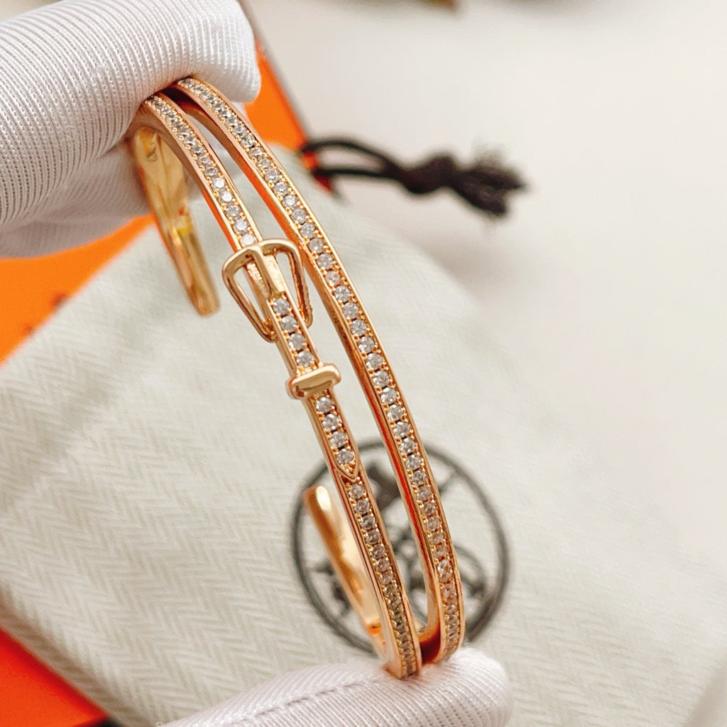 Hermès Rose Gold-Tone Rectangular-Link Pendant Necklace - album image 1