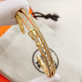 Hermès Gold-Tone Rectangular-Link Pendant Necklace - album image 1