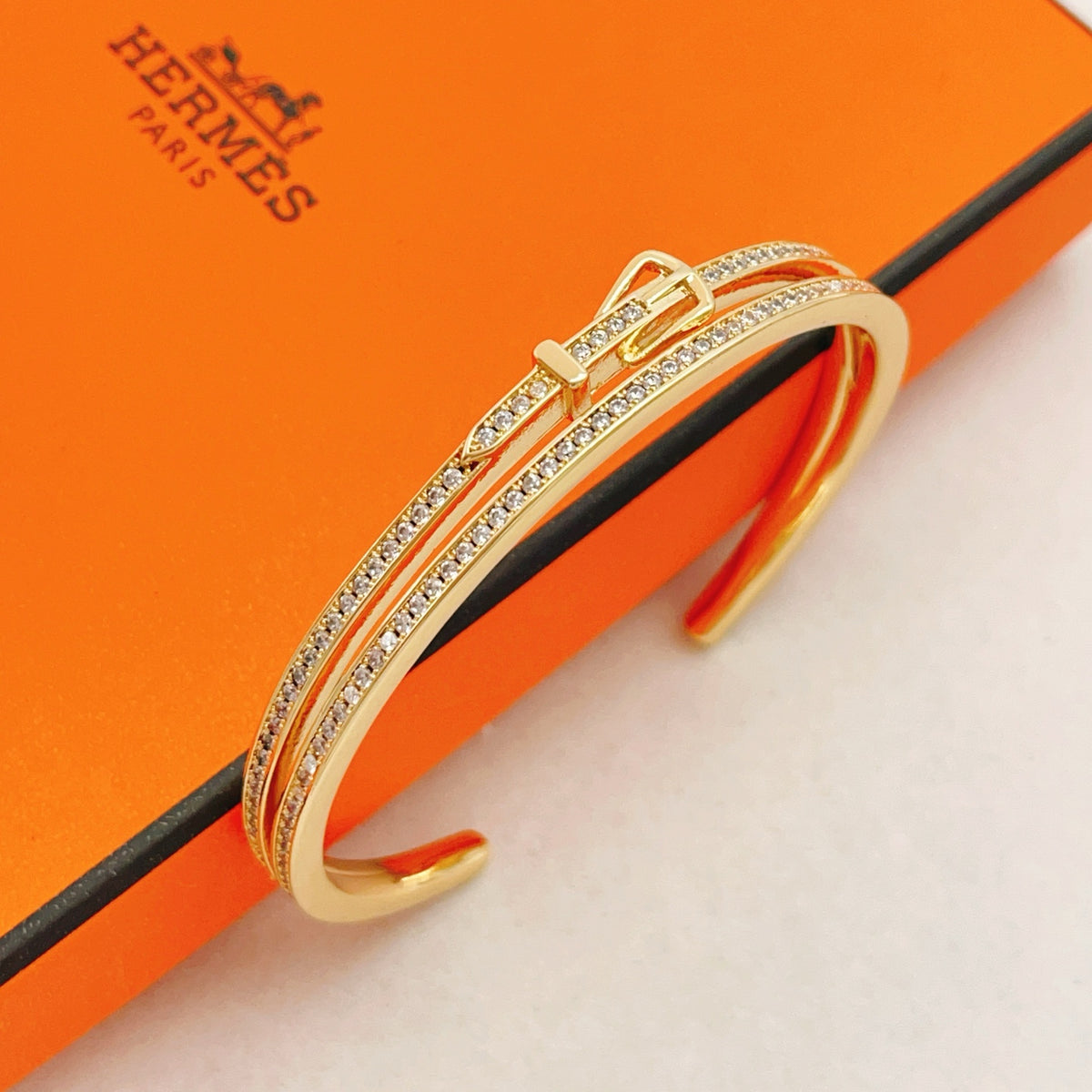 Hermès Gold-Tone Rectangular-Link Pendant Necklace - album image 4