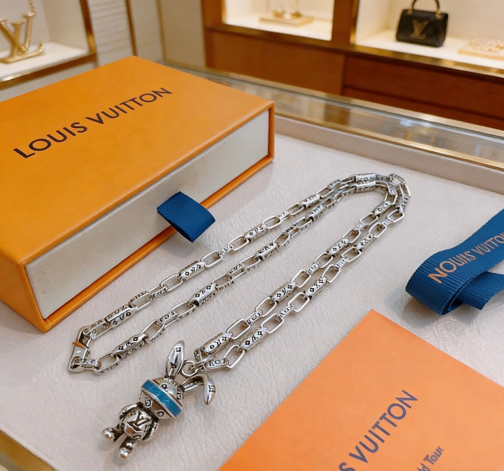 Louis Vuitton Silver-Tone Antiqued Chain Necklace - album image 8