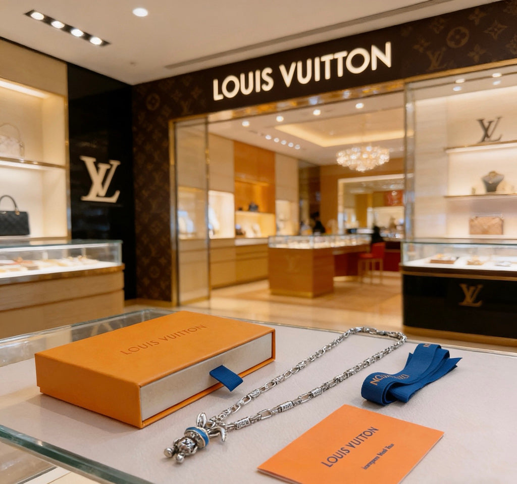 Louis Vuitton Silver-Tone Antiqued Chain Necklace - album image 9
