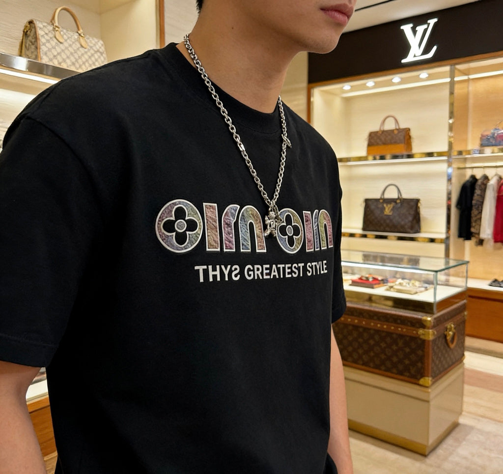 Louis Vuitton Silver-Tone Antiqued Chain Necklace - album image 3