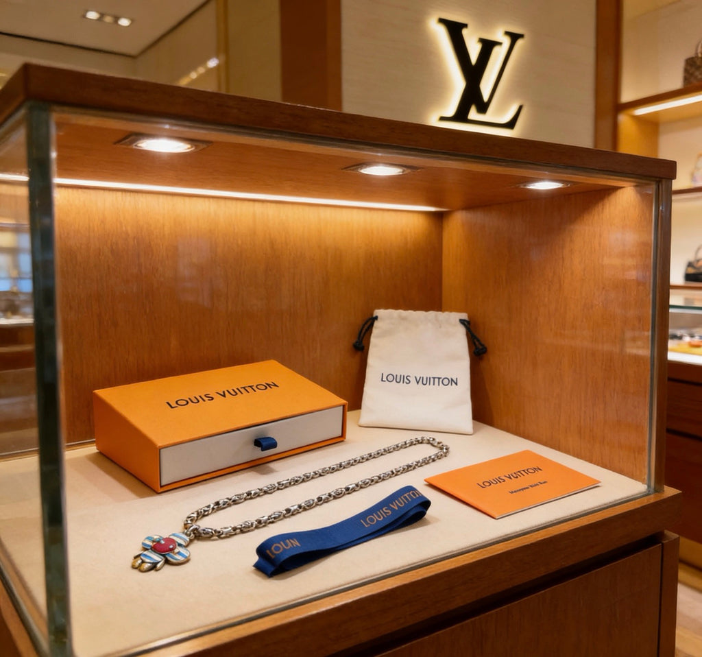 Louis Vuitton Silver-Tone Antiqued Chain Necklace - album image 1