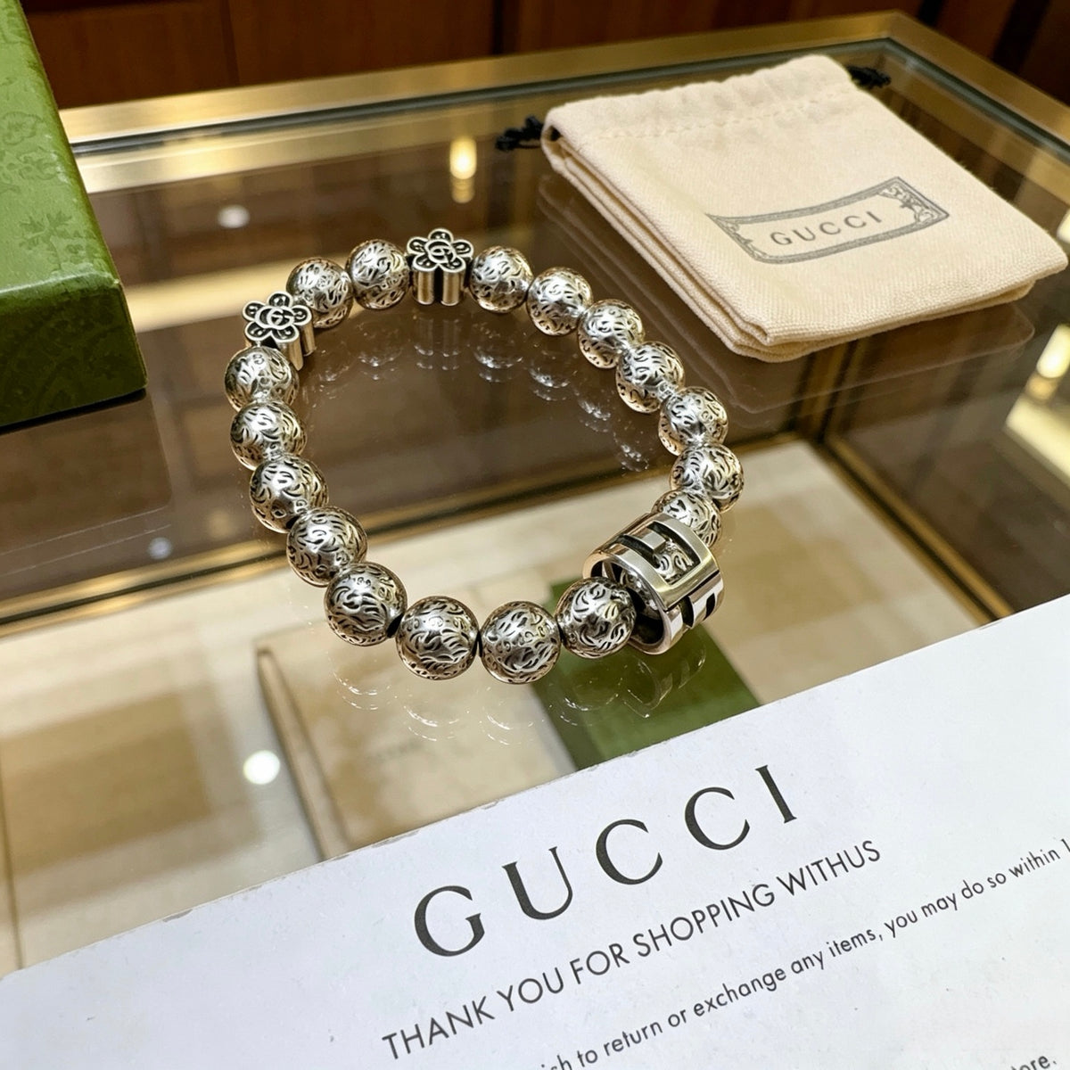Gucci Anger Forest Interlocking G Antiqued Bracelet - album image 4