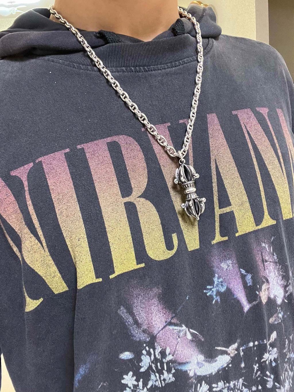 Gucci Anger Forest Interlocking G Antiqued Chain Necklace - album image 4