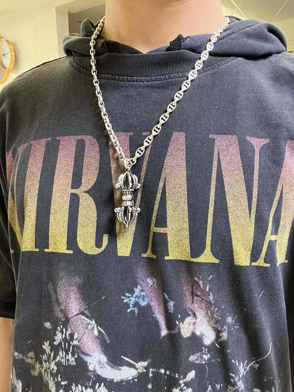 Gucci Anger Forest Interlocking G Antiqued Chain Necklace - album image 3