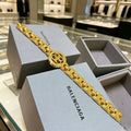 Balenciaga Gold-Tone Round BB Chain Bracelet - album image 1