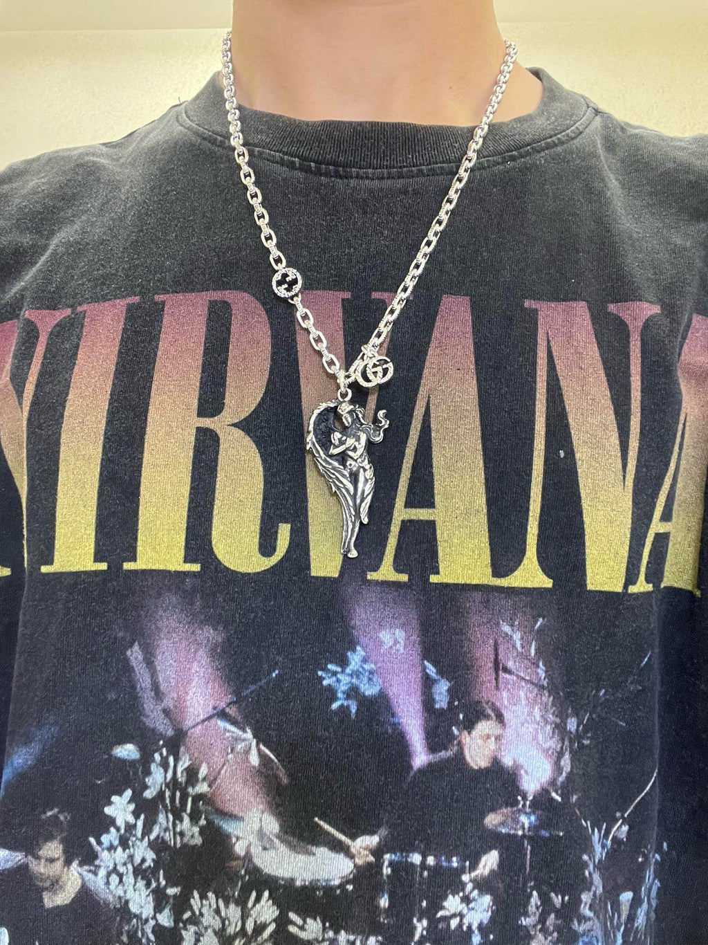 Gucci Anger Forest Interlocking G Antiqued Chain Necklace - album image 6