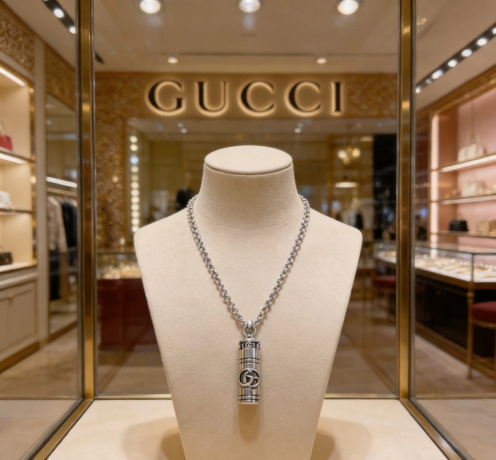 Gucci Anger Forest Interlocking G Antiqued Chain Necklace - album image 8