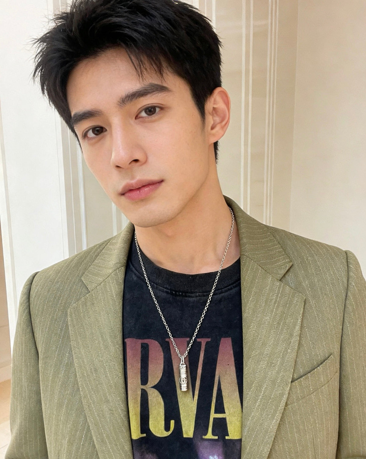 Gucci Anger Forest Interlocking G Antiqued Chain Necklace - album image 6