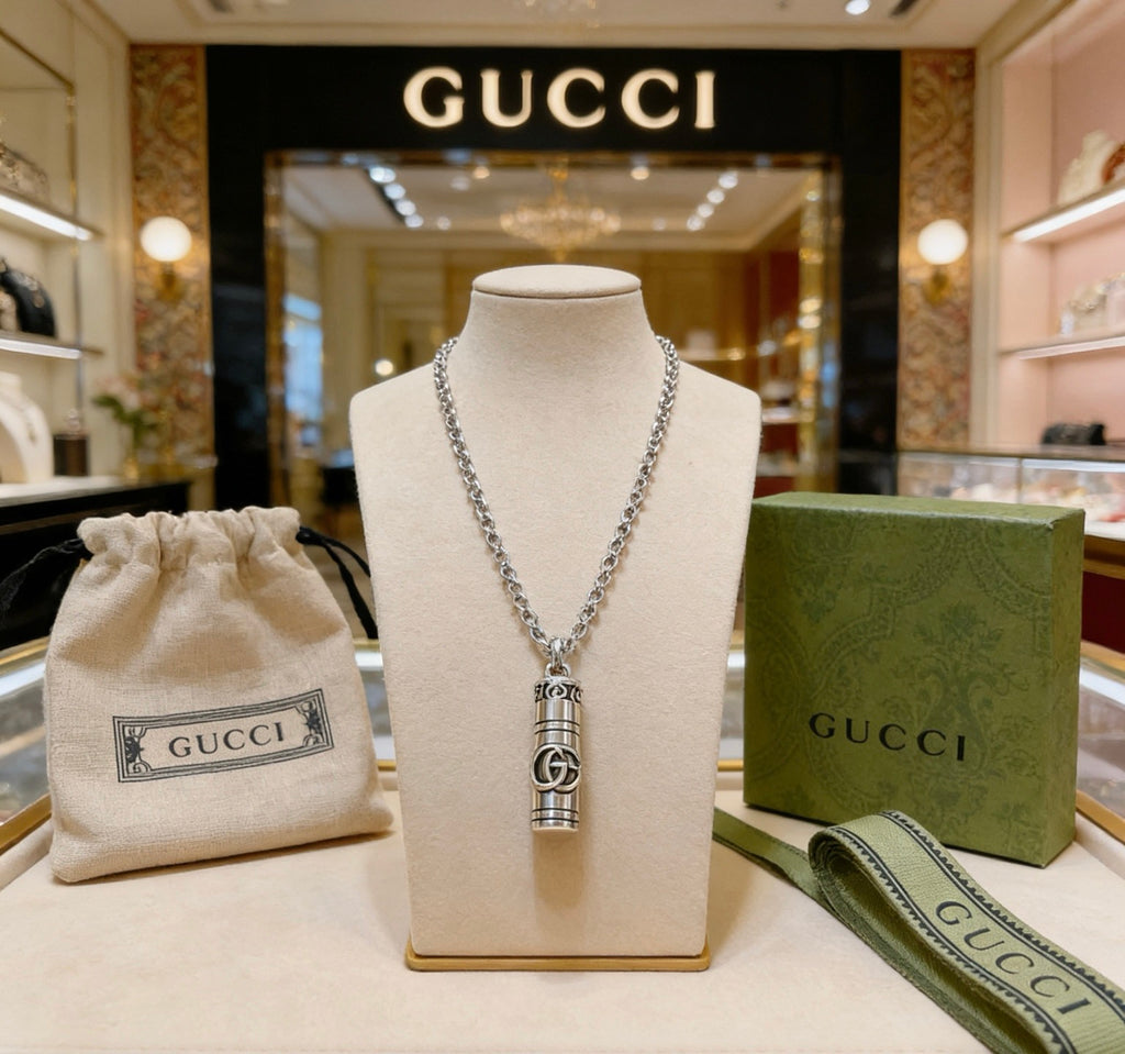 Gucci Anger Forest Interlocking G Antiqued Chain Necklace - album image 7