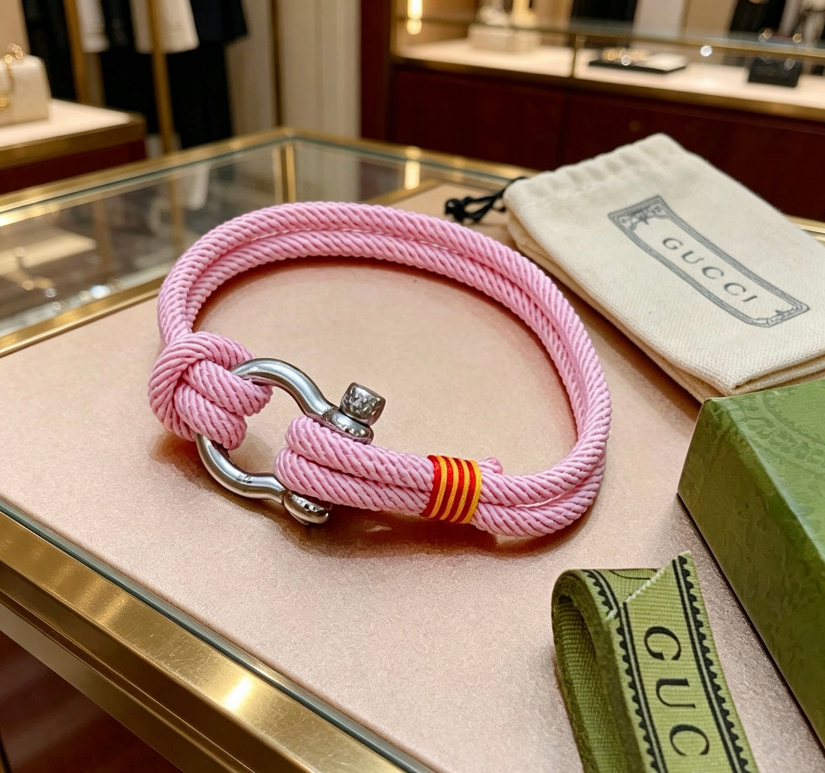 Gucci Anger Forest Interlocking G Antique Silver-Tone Woven Silver-Tone Antiqued Bracelet - album image 5