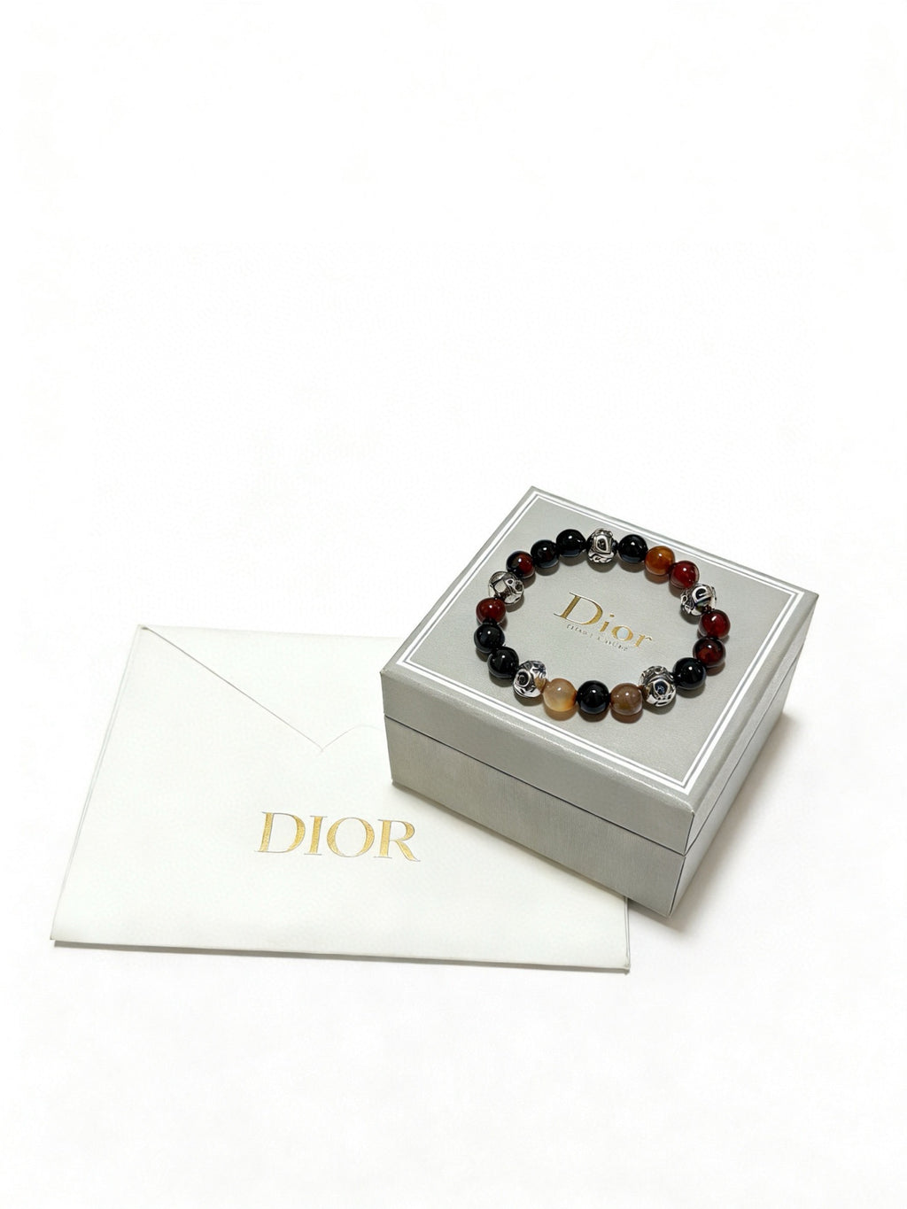 Dior Black Bead Engraved Spacer Bracelet - product image 10