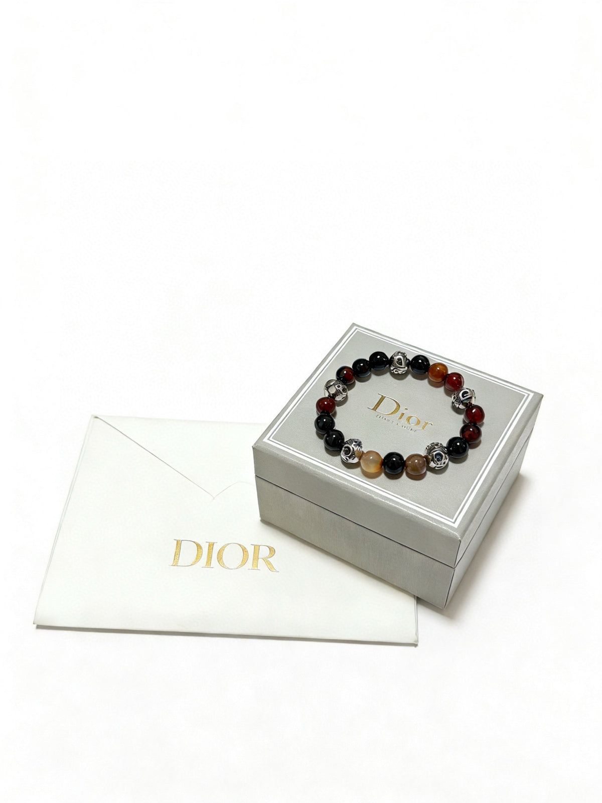 Dior Black Bead Engraved Spacer Bracelet - product image 10