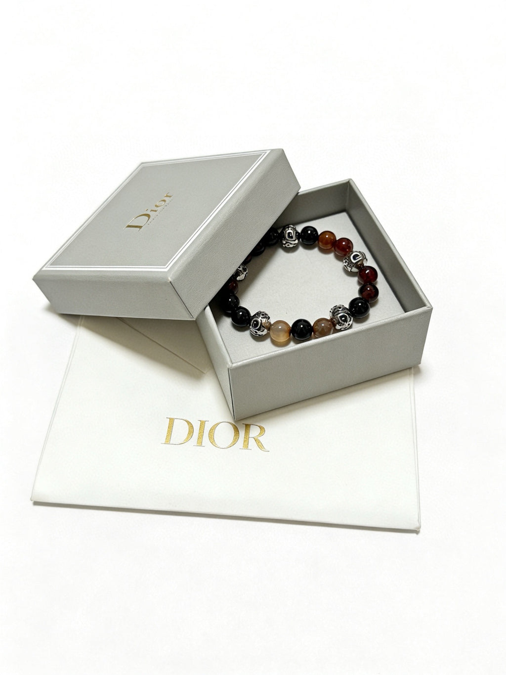 Dior Black Bead Engraved Spacer Bracelet - product image 15