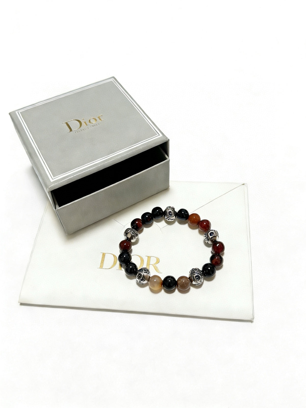 Dior Black Bead Engraved Spacer Bracelet - product image 13