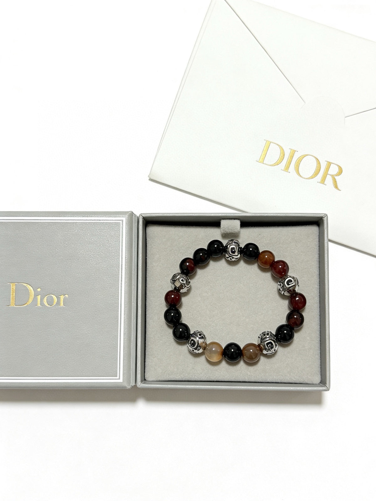 Dior Black Bead Engraved Spacer Bracelet - product image 12