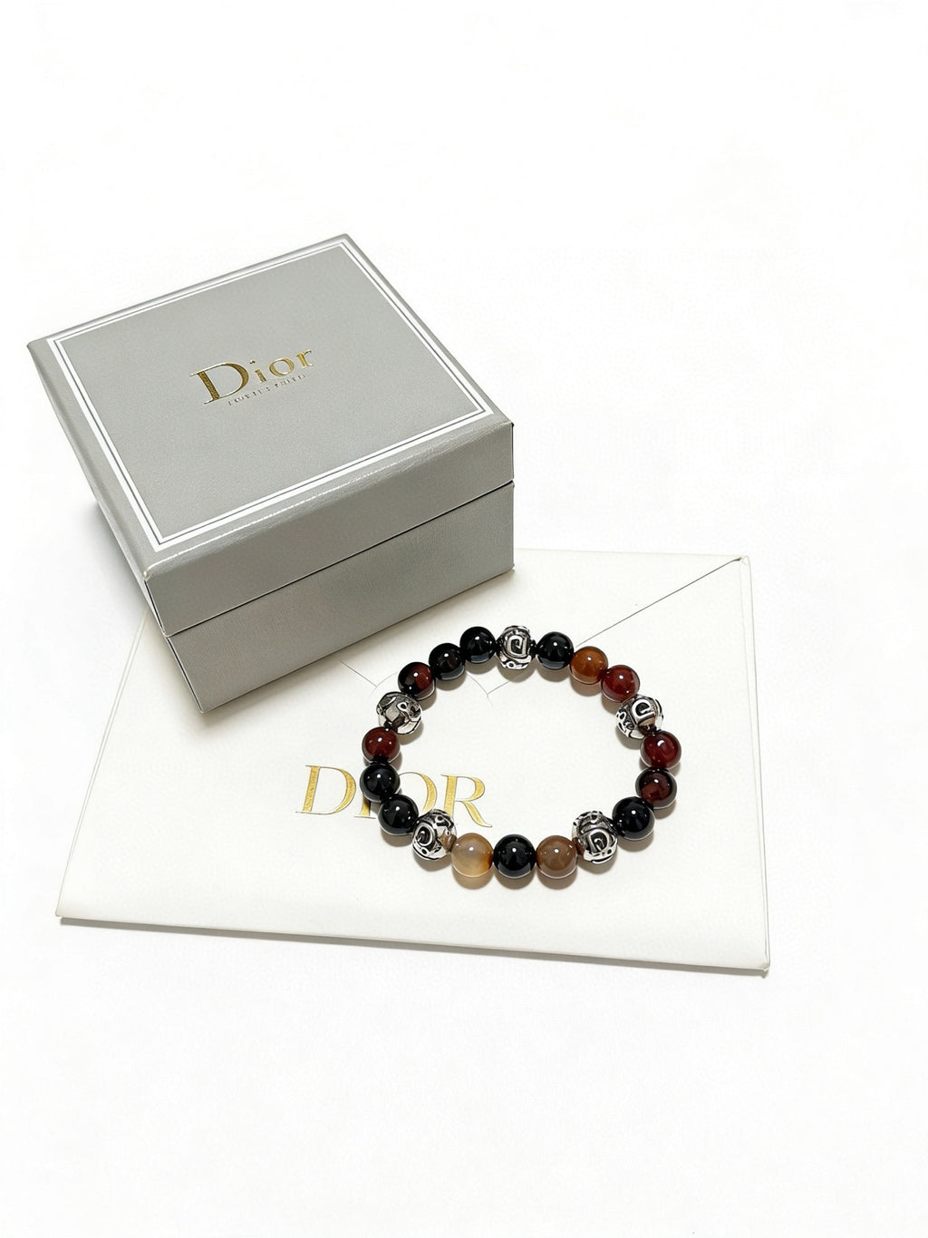 Dior Black Bead Engraved Spacer Bracelet - product image 14