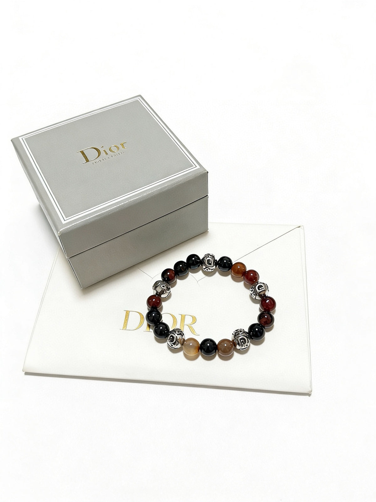Dior Black Bead Engraved Spacer Bracelet - product image 14