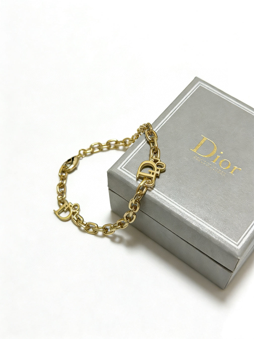 Dior Gold-Tone Ornamental Chain Bracelet - product image 14