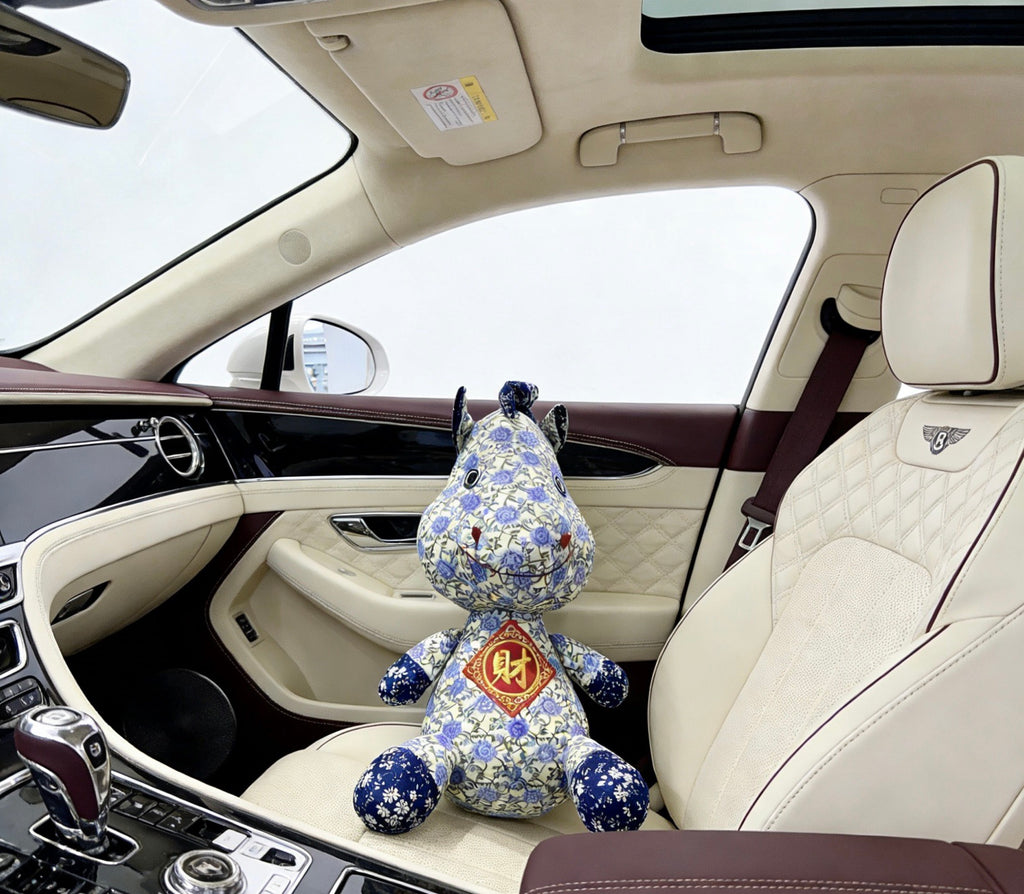 Hermès Blue and White Printed Horse Plush Toy - album image 6