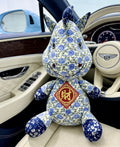 Hermès Blue and White Printed Horse Plush Toy - album image 1