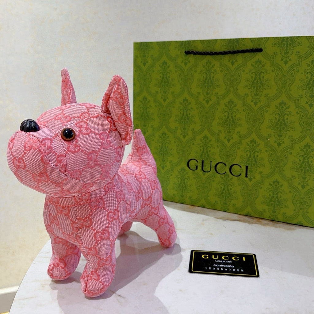 Gucci Pink Monogram Dog Plush Toy - album image 3