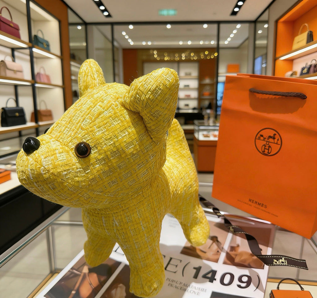 Hermès Yellow French Bulldog Plush Toy - album image 5