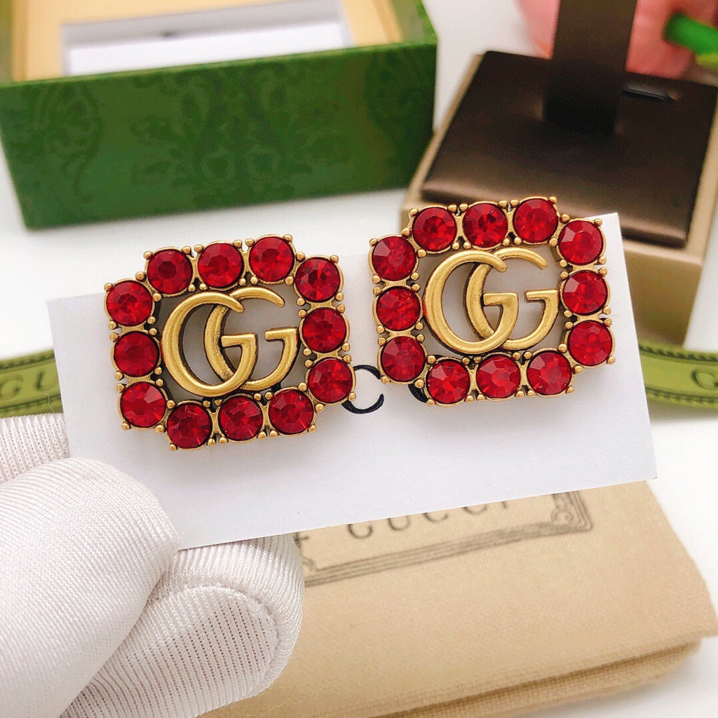 Gucci Antique Gold-Tone Square Antiqued Earrings - album image 3