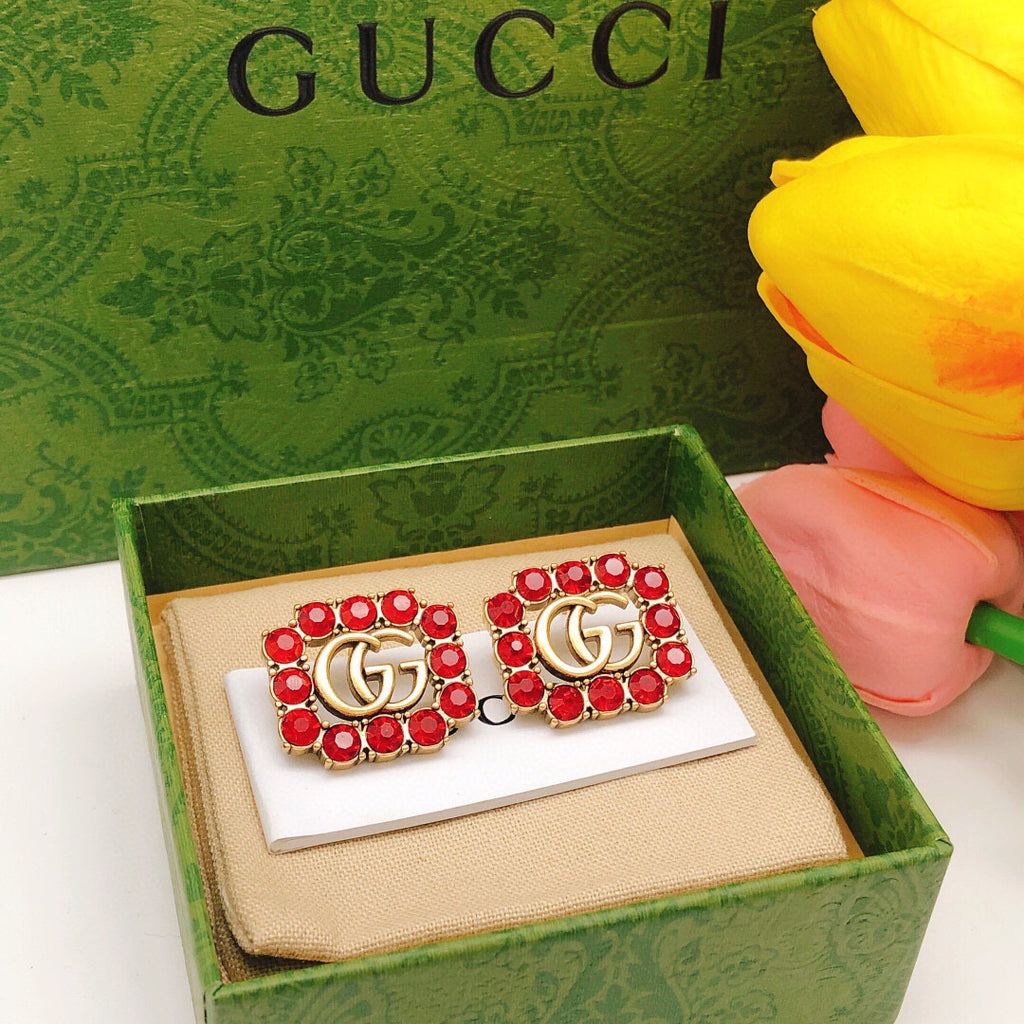 Gucci Antique Gold-Tone Square Antiqued Earrings - album image 9