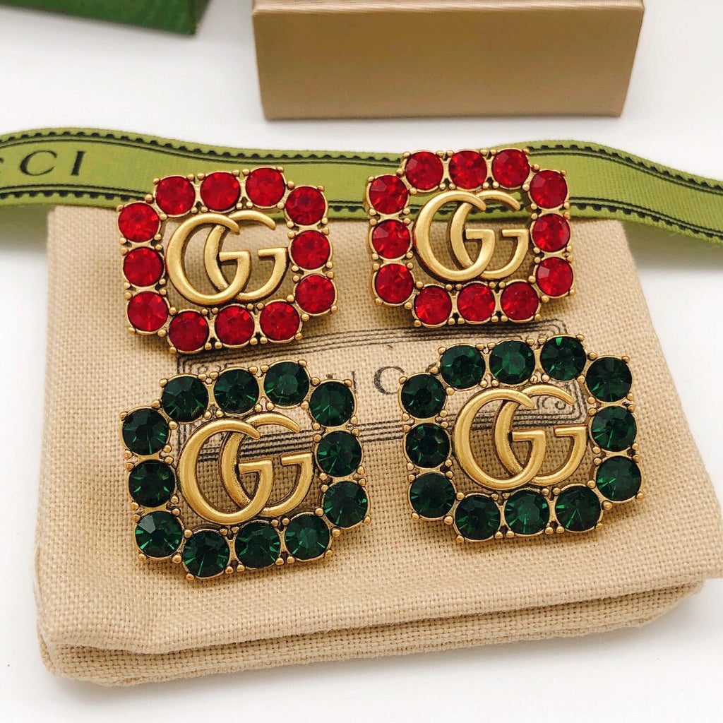 Gucci Antique Gold-Tone Square Antiqued Earrings - album image 4