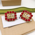 Gucci Antique Gold-Tone Square Antiqued Earrings - album image 1